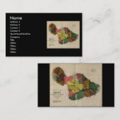 Maui -  Antiquarian Hawaii Survey Map, 1885 Visitekaartje (Voorkant / Achterkant)