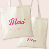 Maui Bachelorette Party Gepersonaliseerde Canvas t Tote Bag
