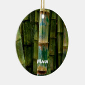 Maui Bamboo en gekleurde bomen Keramisch Ornament (Rechts)