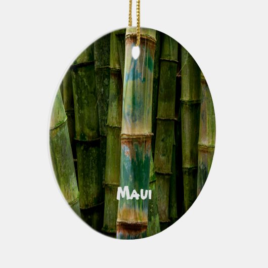 Maui Bamboo en gekleurde bomen Keramisch Ornament (Rechts)