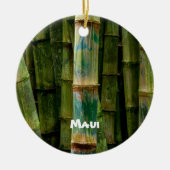 Maui Bamboo en gekleurde bomen Keramisch Ornament (Voorkant)