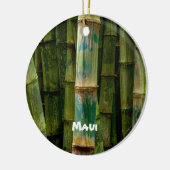 Maui Bamboo en gekleurde bomen Keramisch Ornament (Links)