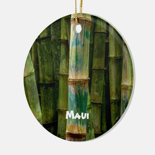 Maui Bamboo en gekleurde bomen Keramisch Ornament (Links)