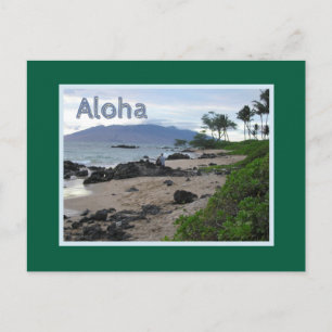 MAUI BEACH BIJ DUSK/ALOHA BRIEFKAART