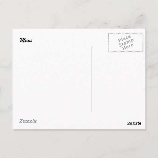 Maui Beach Briefkaart (Achterkant)