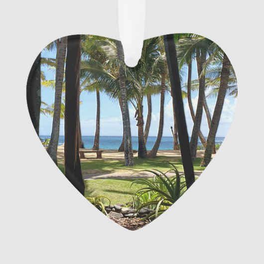 Maui Beach Hawaii Palm Trees Ornament (voorkant)