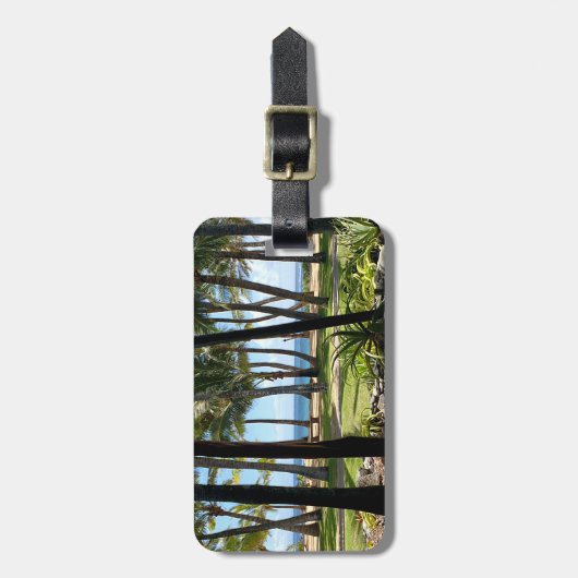 Maui Beach Hawaii Palmbomen Bagagelabel (Voorkant verticaal)