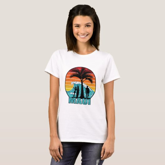Maui Beach Hawaii T-shirt (Voorkant volledig)