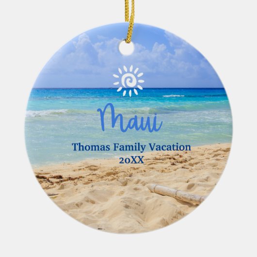 Maui Beach Keramisch Ornament (Voorkant)
