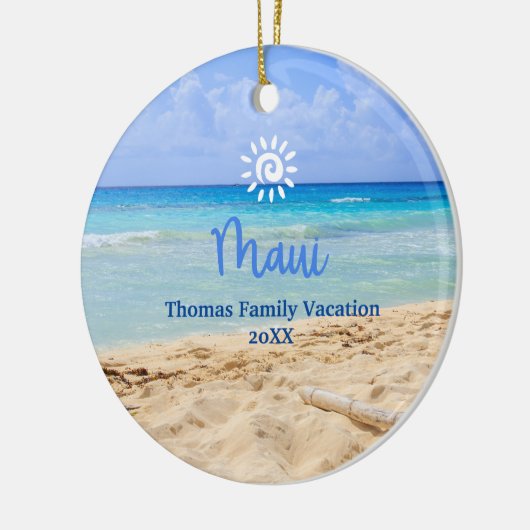 Maui Beach Keramisch Ornament (Links)