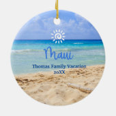 Maui Beach Keramisch Ornament (Achterkant)