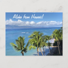 Maui Beach met Ocean en Palms Briefkaart