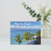 Maui Beach met Ocean en Palms Briefkaart (Staand voorkant)