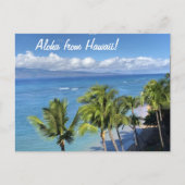 Maui Beach met Ocean en Palms Briefkaart (Voorkant)