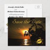 Maui Beach Shoreline Wedding Aankondigingskaart (Voorkant / Achterkant)