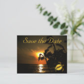 Maui Beach Shoreline Wedding Aankondigingskaart (Staand voorkant)