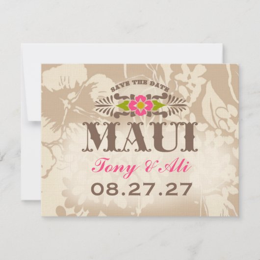 MAUI bewaart de Datumlijn Save The Date (Voorkant)