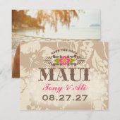 MAUI bewaart de Datumlijn Save The Date (Voorkant / Achterkant)