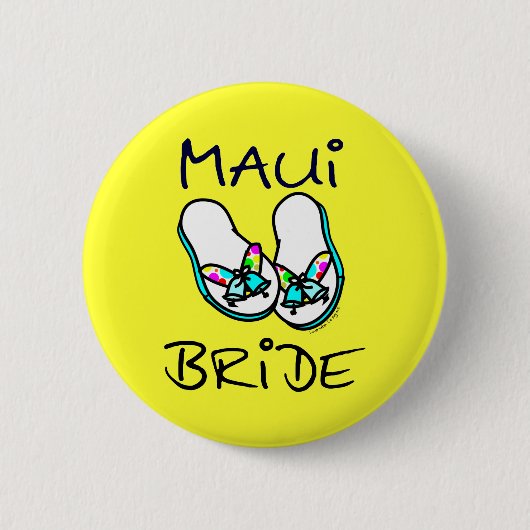 Maui Bride Ronde Button 5,7 Cm (Voorkant)