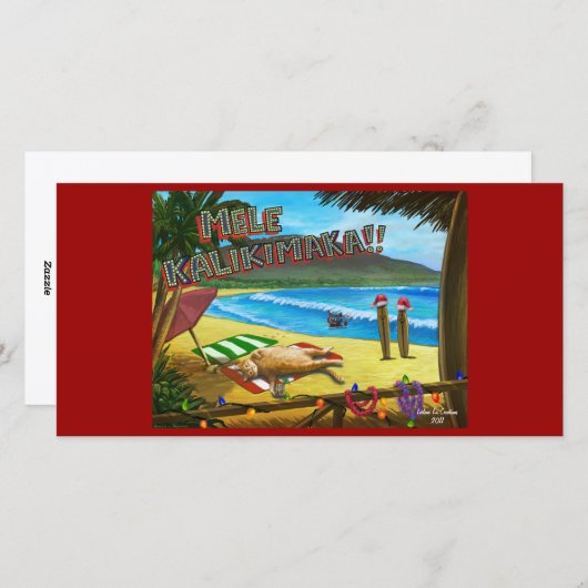 Maui Cats Christmas Kaart (Voorkant / Achterkant)