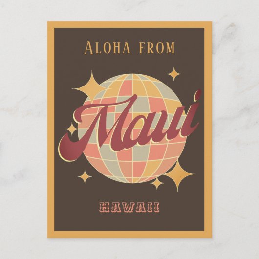 Maui City Hawaii USA retro  Briefkaart (Voorkant)