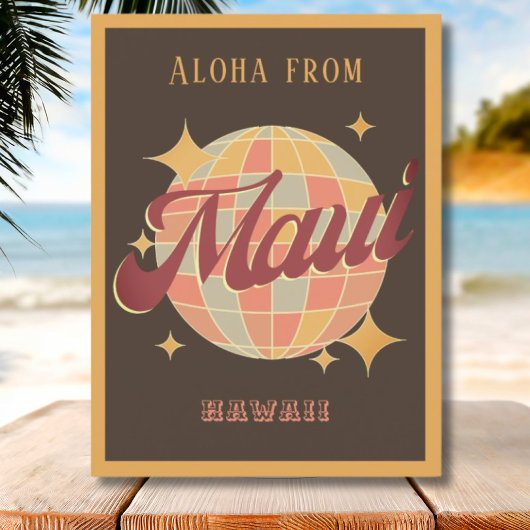 Maui City Hawaii USA retro  Briefkaart