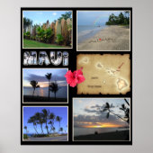 Maui Collage met Uw Foto's en Datum Poster (Voorkant)