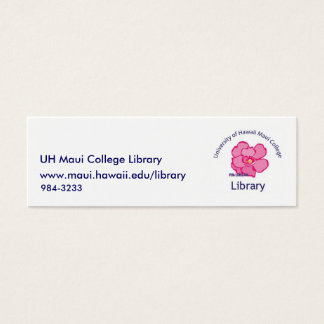 Maui College Bibliotheek Mini Visitekaartjes