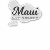 Maui Coördineert de Vakantie van het Ontwerp Sticker (Voorkant)