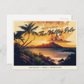 Maui - De vallei Isle Briefkaart (Voorkant / Achterkant)