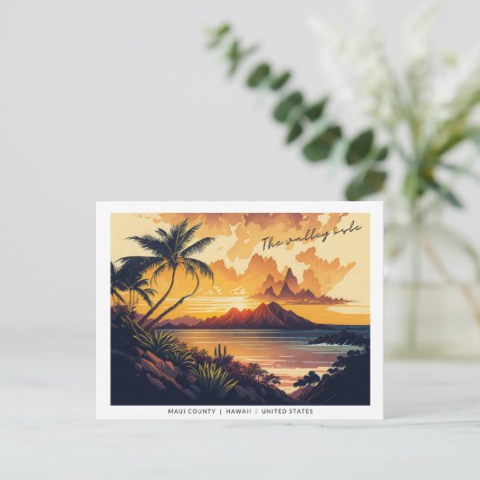 Maui - De vallei Isle Briefkaart (Staand voorkant)