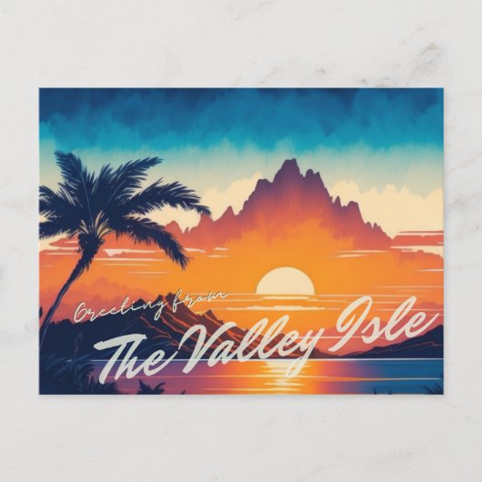 Maui - De vallei Isle Briefkaart (Voorkant)