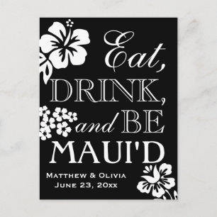 Maui Destination Beach Wedding Bewaar de datum Aankondigingskaart
