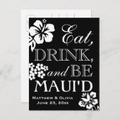 Maui Destination Beach Wedding Bewaar de datum Aankondigingskaart (Voorkant / Achterkant)