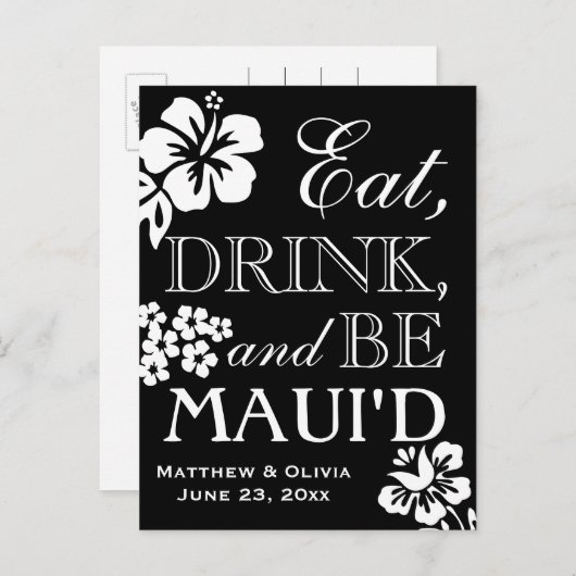 Maui Destination Beach Wedding Bewaar de datum Aankondigingskaart (Voorkant / Achterkant)