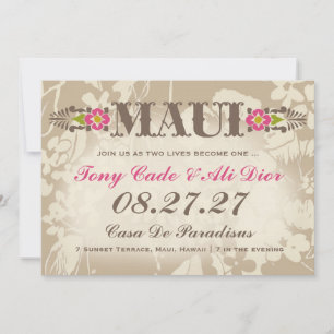 MAUI Destination Tropical Floral Linen Kaart