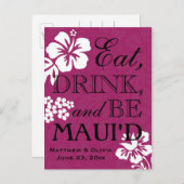 Maui Destination Wedding Save the Date Briefkaart (Voorkant / Achterkant)