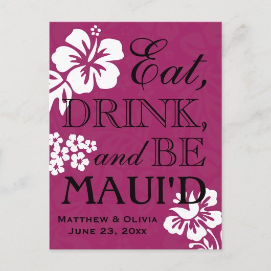 Maui Destination Wedding Save the Date Briefkaart (Voorkant)