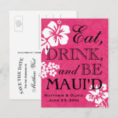 Maui Destination Wedding Save the Date Briefkaart (Voorkant / Achterkant)