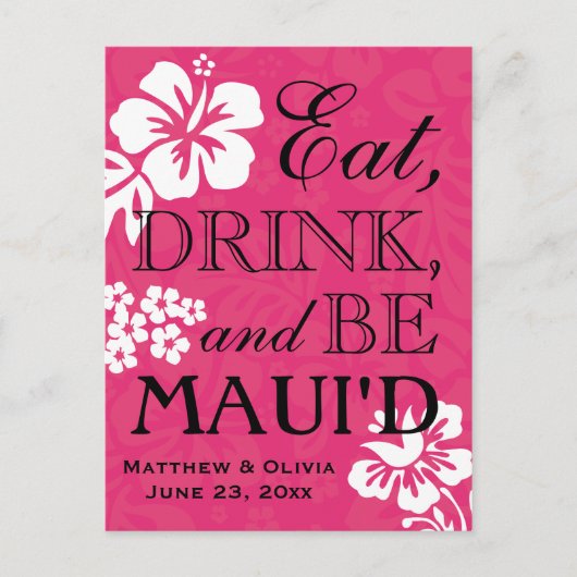 Maui Destination Wedding Save the Date Briefkaart (Voorkant)