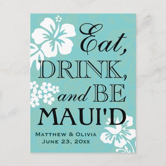 Maui Destination Wedding Save the Date Briefkaart (Voorkant)