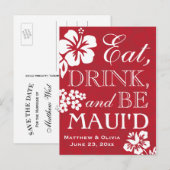Maui Destination Wedding Save the Date Briefkaart (Voorkant / Achterkant)