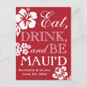 Maui Destination Wedding Save the Date Briefkaart (Voorkant)