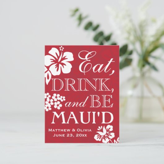 Maui Destination Wedding Save the Date Briefkaart (Staand voorkant)