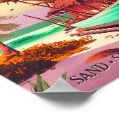 Maui eiland Hawaii tropische zonsondergang palm bo Poster (Hoek)