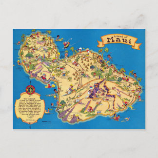 Maui Funny  Map Briefkaart