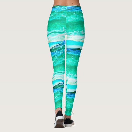 Maui golven Thunder_Cove blauw/groen Leggings (Achterkant)