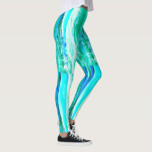 Maui golven Thunder_Cove gestreept blauw/groen Leggings (Rechts)