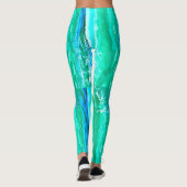 Maui golven Thunder_Cove gestreept blauw/groen Leggings (Achterkant)