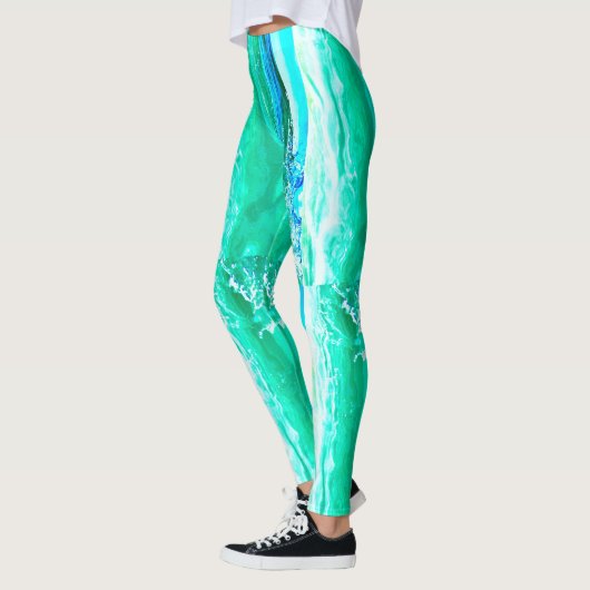 Maui golven Thunder_Cove gestreept blauw/groen Leggings (Links)